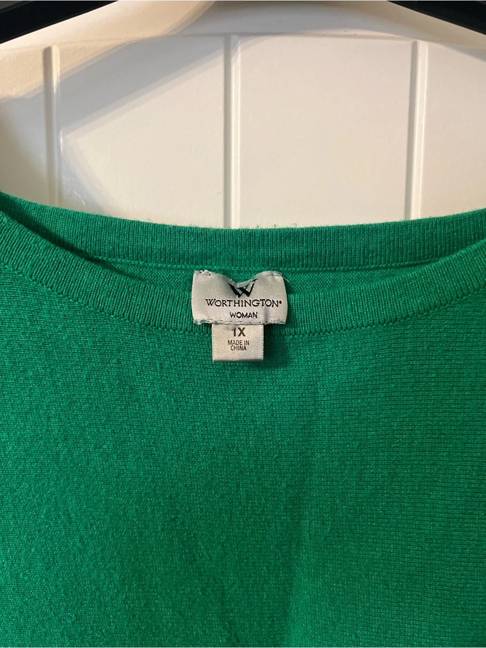 Worthington Emerald Green Short-Sleeve Boatneck Sweater